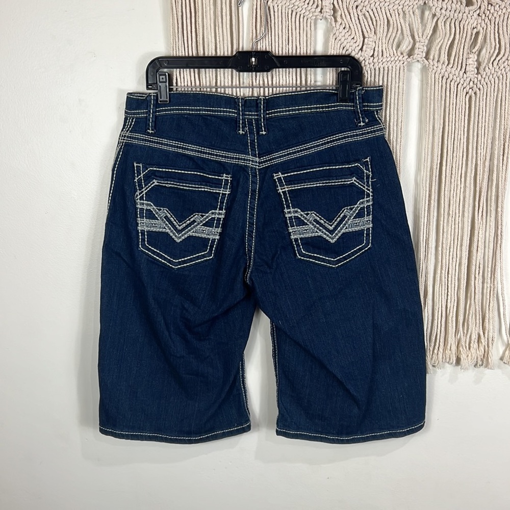 New Mens BKE Denim Jean Shorts Size 32 Blue Zippered Derek dark wash cotton